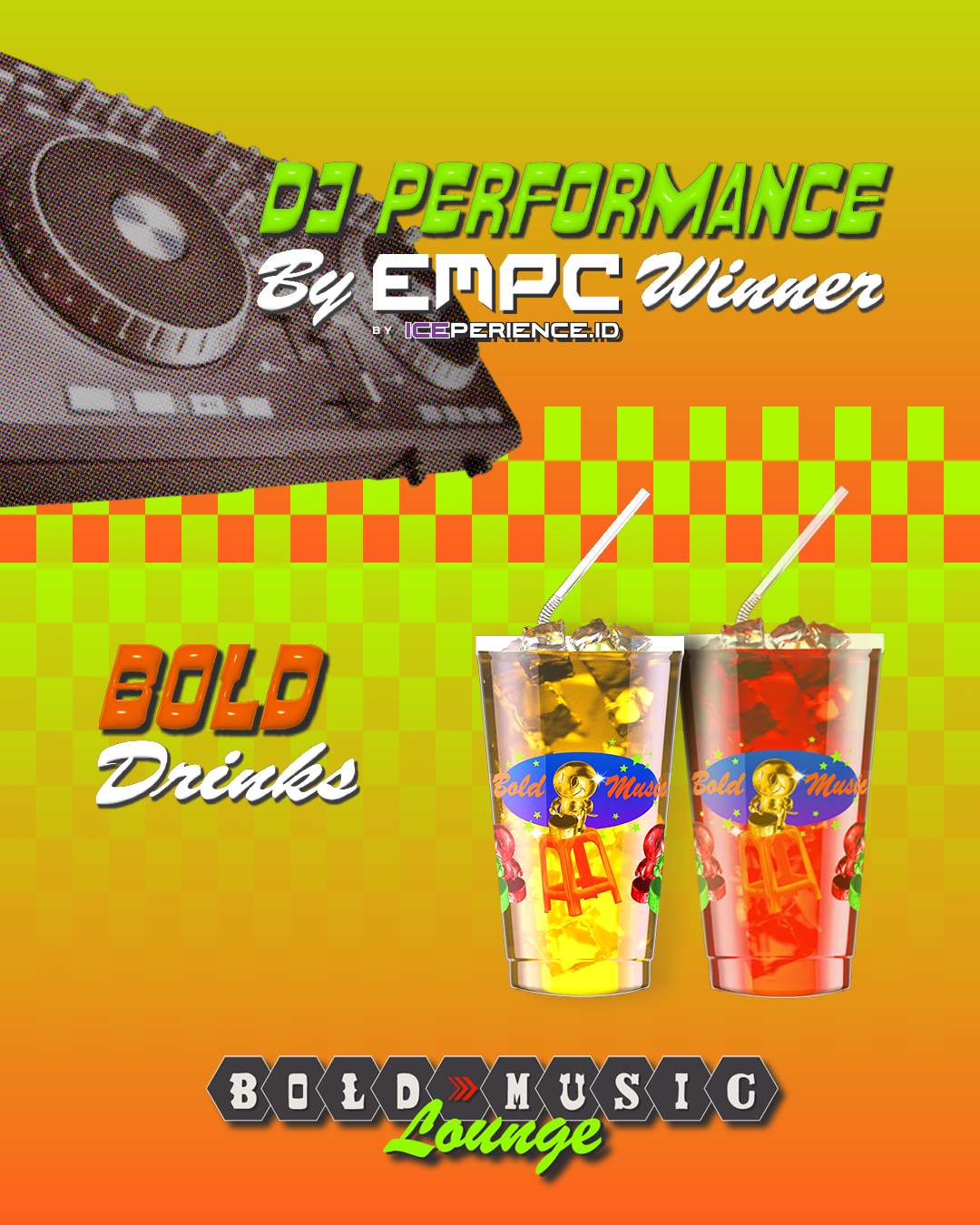 Minuman dingin di Bold Music Lounge di Synchronize Fest